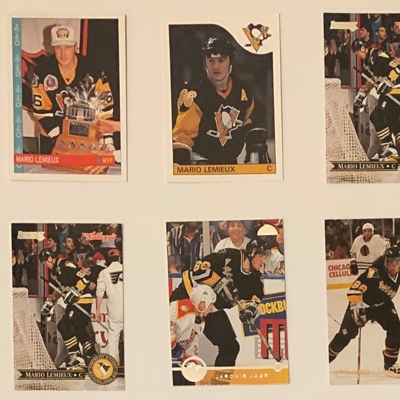 Pittsburgh Penguins Vintage NHL Hockey Cards - Lot of 22 w/ Lemieux , Jagr - Picture 2 of 11